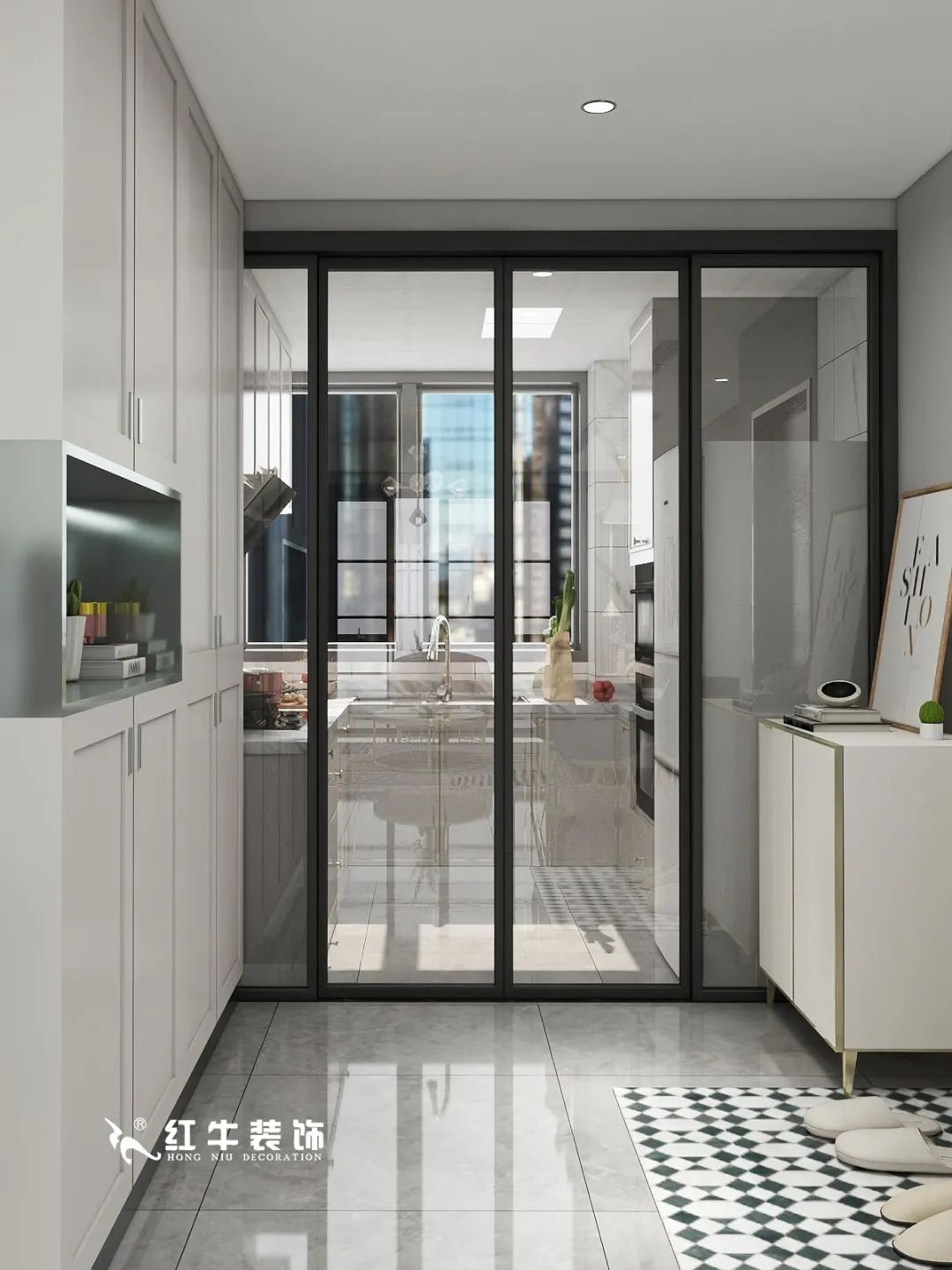 劉萍萍_仙龍灣山莊90㎡輕奢風格｜加入一點金屬線條，這個家高級又溫柔！06