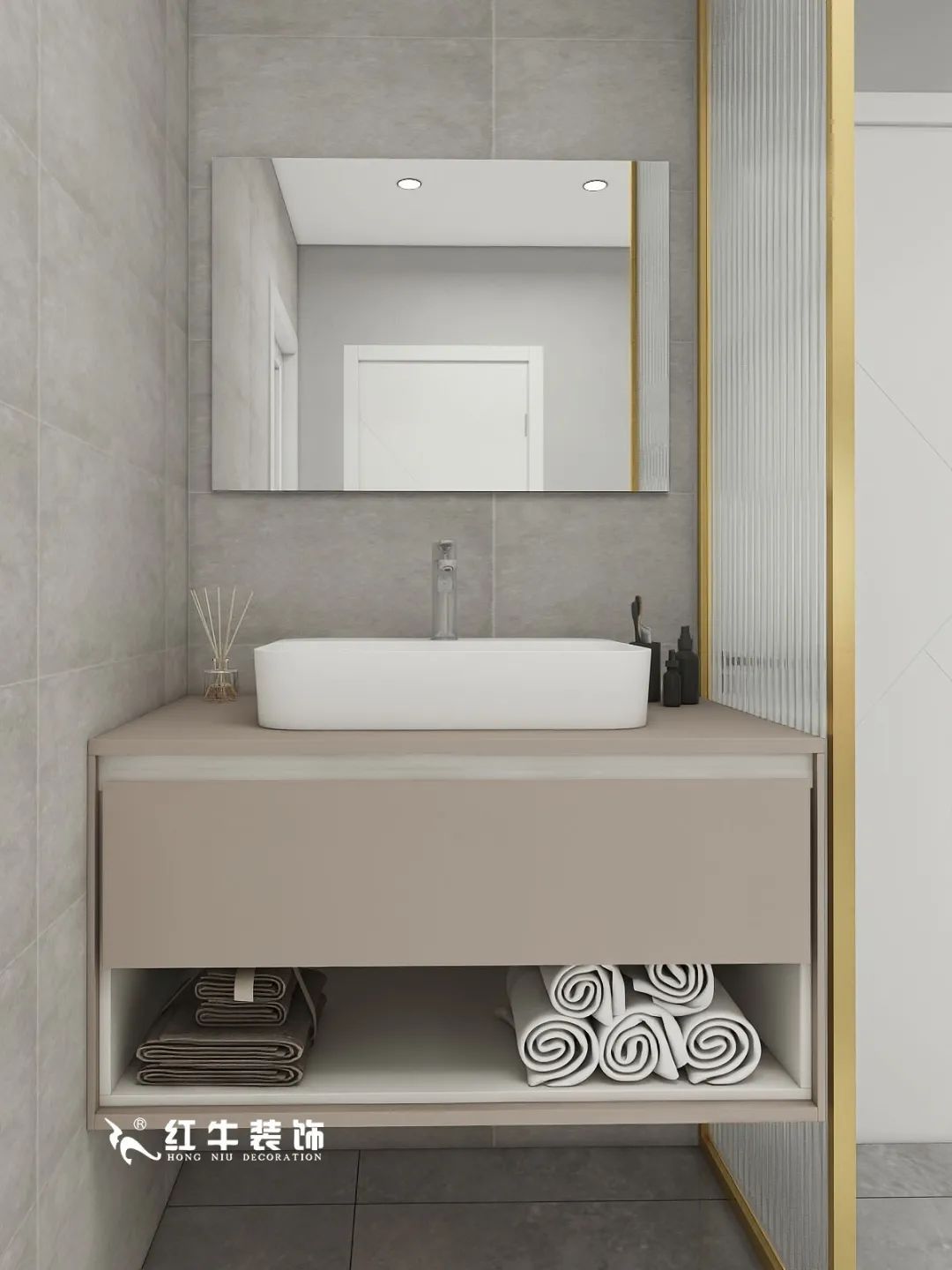 劉萍萍_仙龍灣山莊90㎡輕奢風格｜加入一點金屬線條，這個家高級又溫柔！11