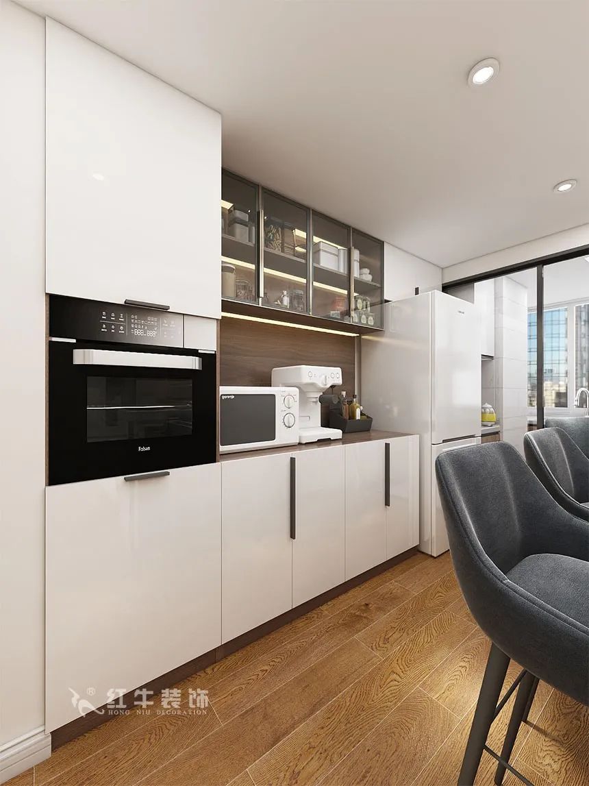 沙發(fā)不要靠墻，這樣設(shè)計(jì)才夠別致?。櫨阓東城水岸115㎡現(xiàn)代風(fēng)格_3室2廳1衛(wèi)_舊房裝修_全包17萬(wàn)）07