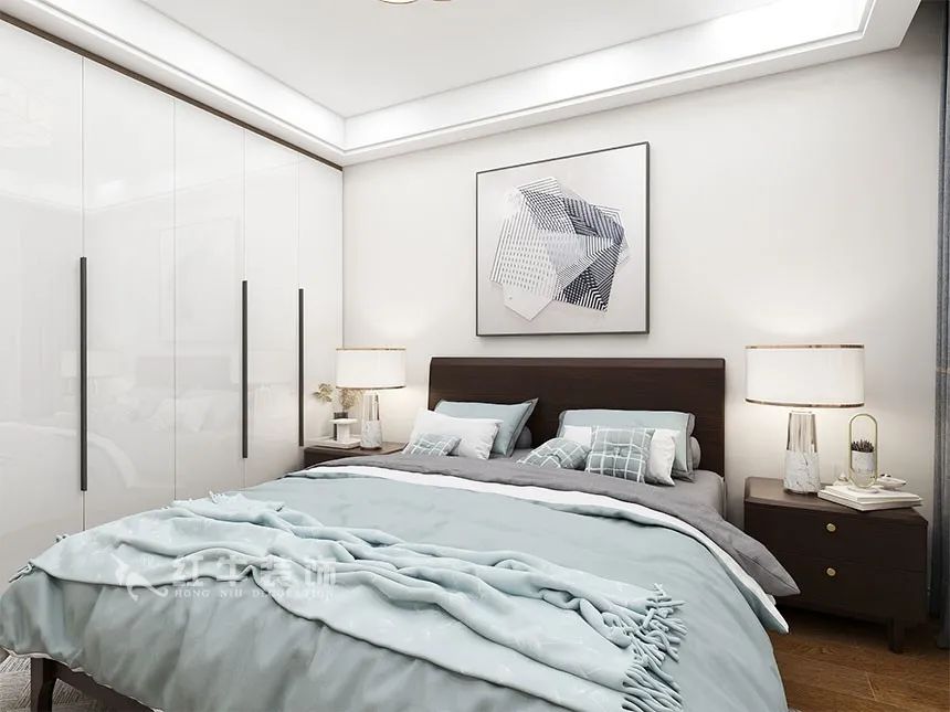 沙發(fā)不要靠墻，這樣設(shè)計(jì)才夠別致?。櫨阓東城水岸115㎡現(xiàn)代風(fēng)格_3室2廳1衛(wèi)_舊房裝修_全包17萬(wàn)）11