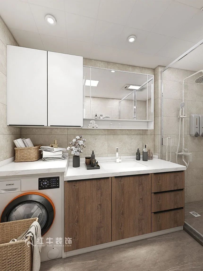 沙發(fā)不要靠墻，這樣設(shè)計(jì)才夠別致?。櫨阓東城水岸115㎡現(xiàn)代風(fēng)格_3室2廳1衛(wèi)_舊房裝修_全包17萬(wàn)）14