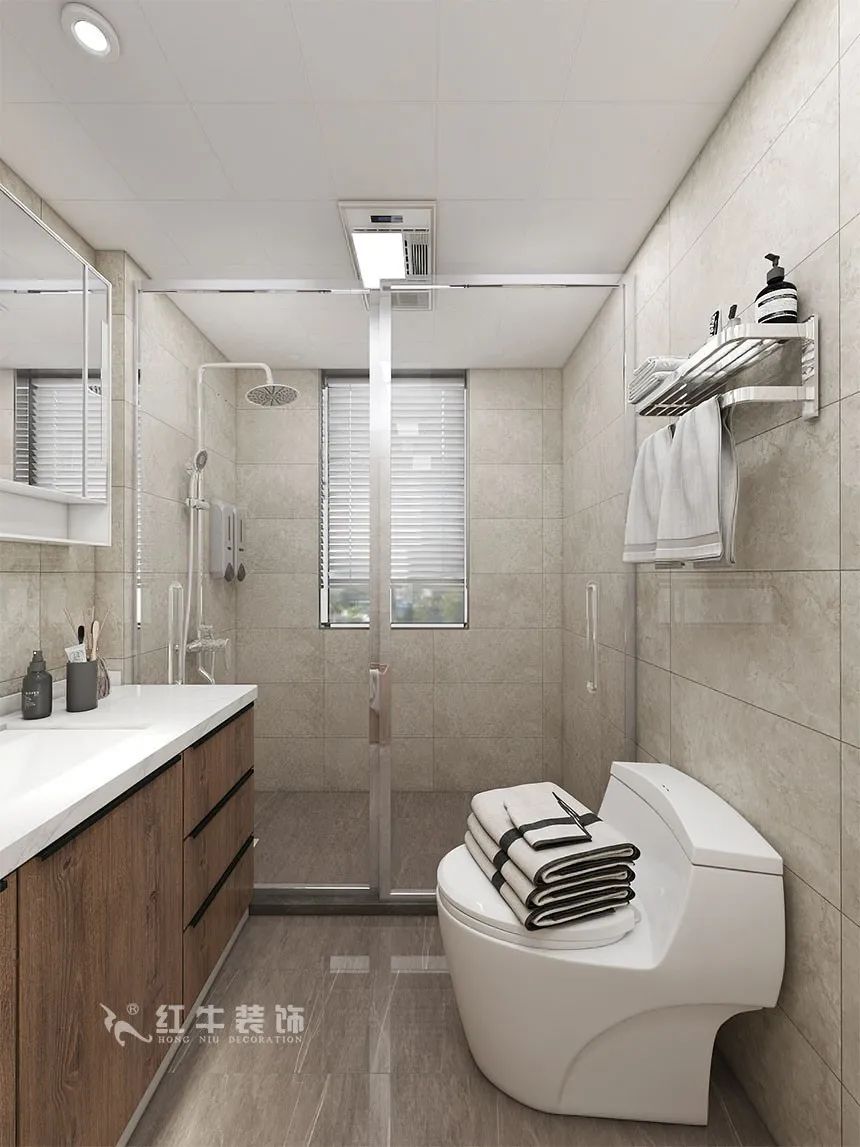 沙發(fā)不要靠墻，這樣設(shè)計(jì)才夠別致?。櫨阓東城水岸115㎡現(xiàn)代風(fēng)格_3室2廳1衛(wèi)_舊房裝修_全包17萬(wàn)）15