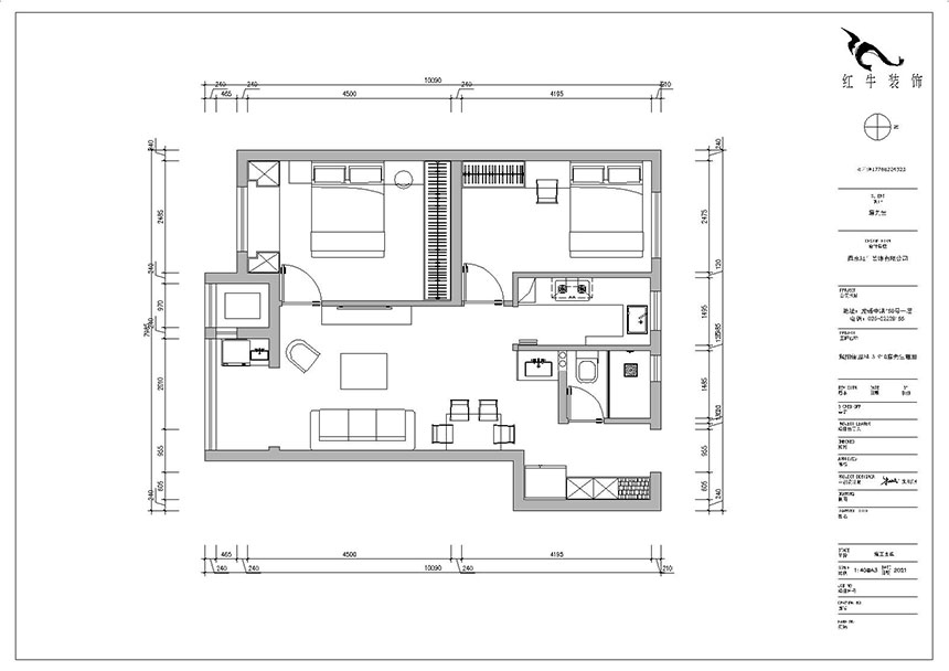 朱明琪_紫楊佳園24-3-910-87㎡-現(xiàn)代簡(jiǎn)約風(fēng)格_2室2廳1衛(wèi)(新房裝修)_成品家¥120000_全包10萬00_02平面布置圖