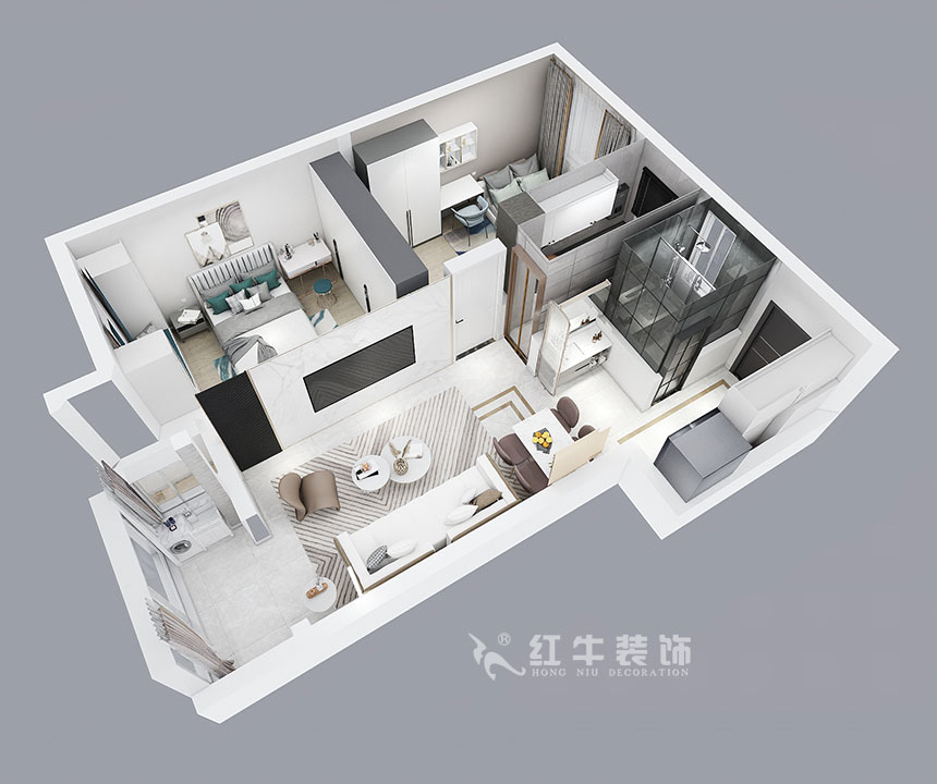 朱明琪_紫楊佳園24-3-910-87㎡-現(xiàn)代簡(jiǎn)約風(fēng)格_2室2廳1衛(wèi)(新房裝修)_成品家¥120000_全包10萬00_04鳥瞰圖