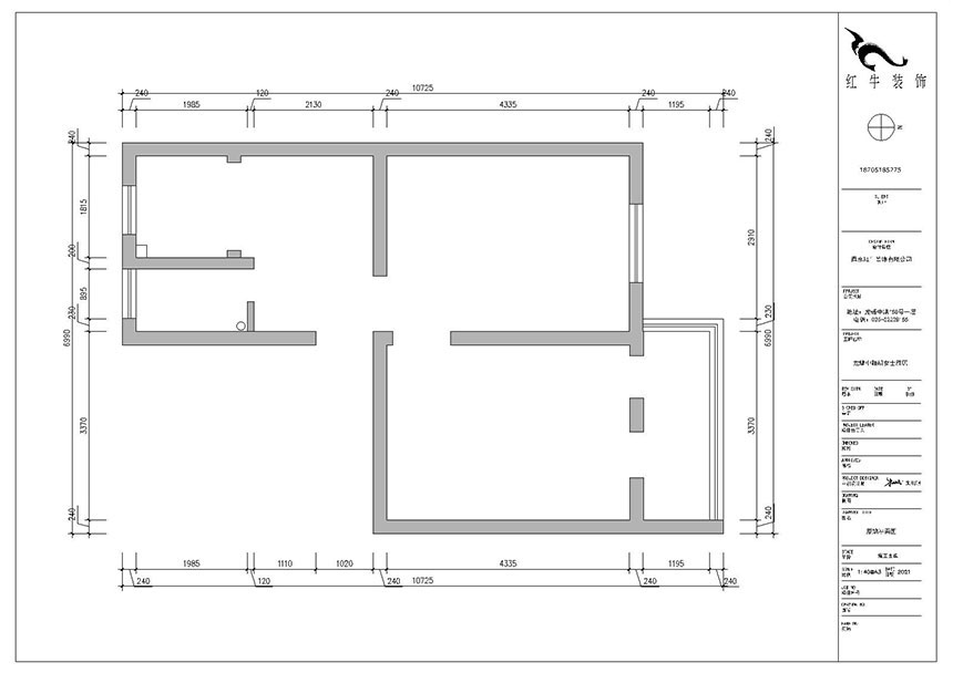 朱明琪|龍?bào)粗新?84-202-56㎡-現(xiàn)代風(fēng)格|2室1廳1衛(wèi)|老房裝修|定制家¥85969|全包9萬(wàn)|00_01原始結(jié)構(gòu)圖