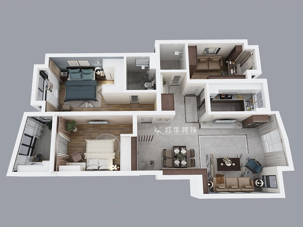 劉小勇｜鑫園12-906-120㎡-現(xiàn)代風(fēng)格｜3室2廳2衛(wèi)｜老房裝修｜成品家￥147000｜全包14