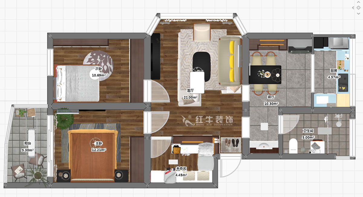 朱彥｜龍?bào)椿ㄔ?-5-302-86㎡-簡約風(fēng)格｜3室2廳1衛(wèi)｜老房裝修｜定制家￥97500｜全包10萬｜00_03彩平圖
