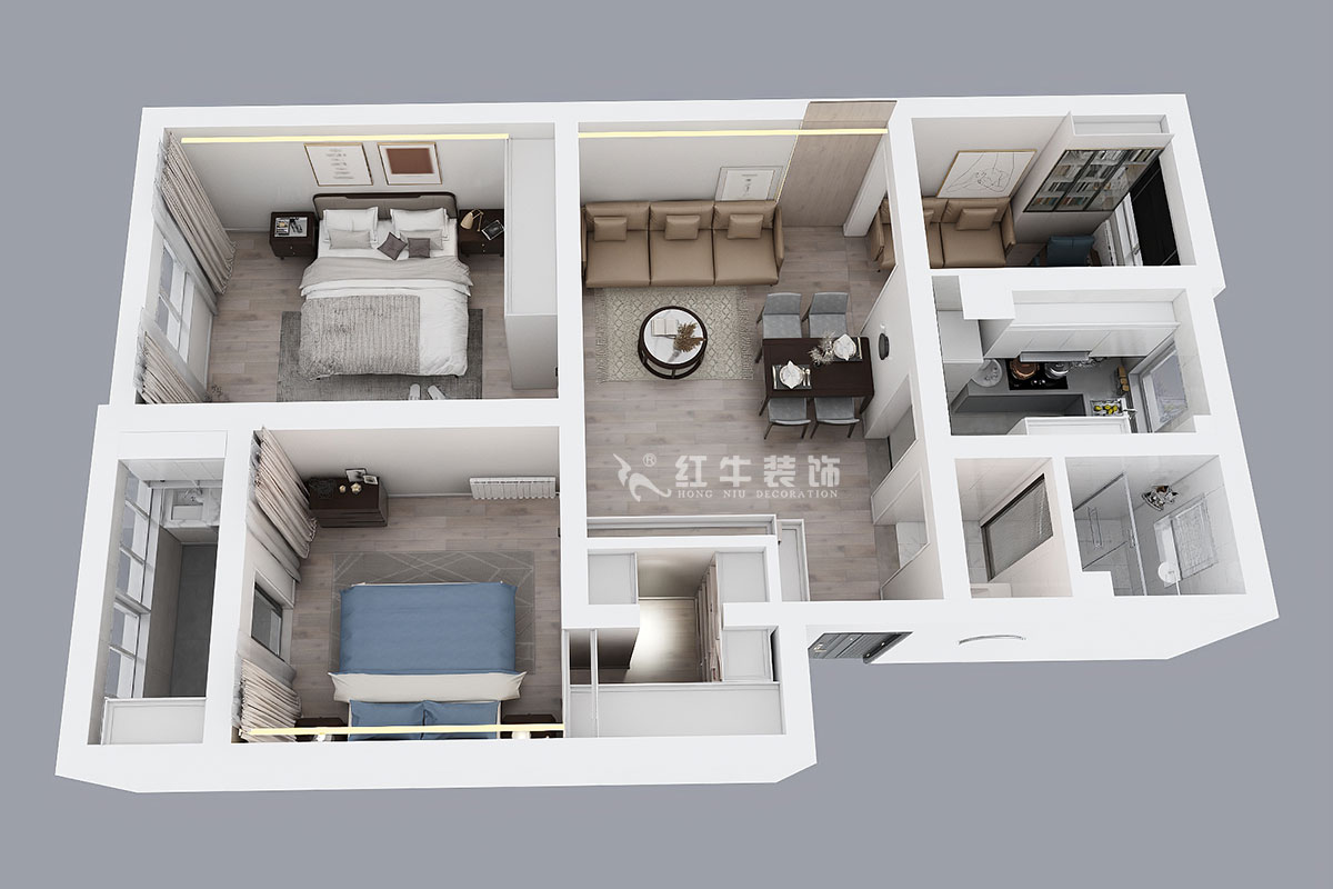 孟憲濤|苜蓿園大街238號(hào)4-3-706-88㎡-簡(jiǎn)約風(fēng)格|3室1廳1衛(wèi)|老房裝修|定制家¥135121|全包14萬(wàn)|00_04鳥(niǎo)瞰圖