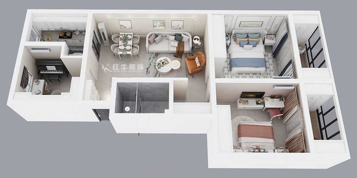 仇美蓉|止馬村5-508-103㎡-簡(jiǎn)美風(fēng)格|3室2廳1衛(wèi)|二手房裝修|定制家¥120483|全包13萬(wàn)|00_04鳥(niǎo)瞰圖