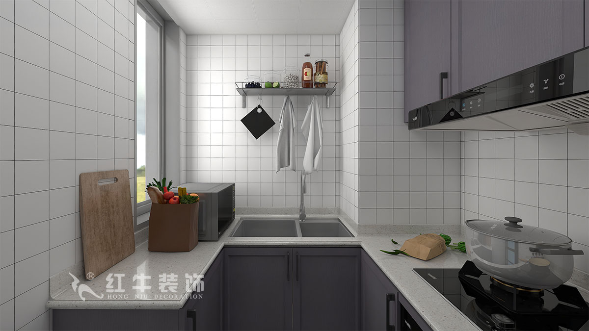 朱明琪｜御道嘉庭8-110-82㎡-現(xiàn)代簡(jiǎn)約風(fēng)格｜2室2廳1衛(wèi)｜新房裝修｜定制家￥123516｜全包12萬(wàn)｜03廚房
