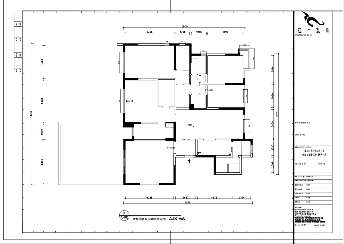 魏明花｜碧桂園鳳雅苑9-1004-260㎡-現(xiàn)代簡約風格｜4室3廳3衛(wèi)｜毛坯房裝修｜定制家￥368533｜全包36萬｜00_01建筑原況圖