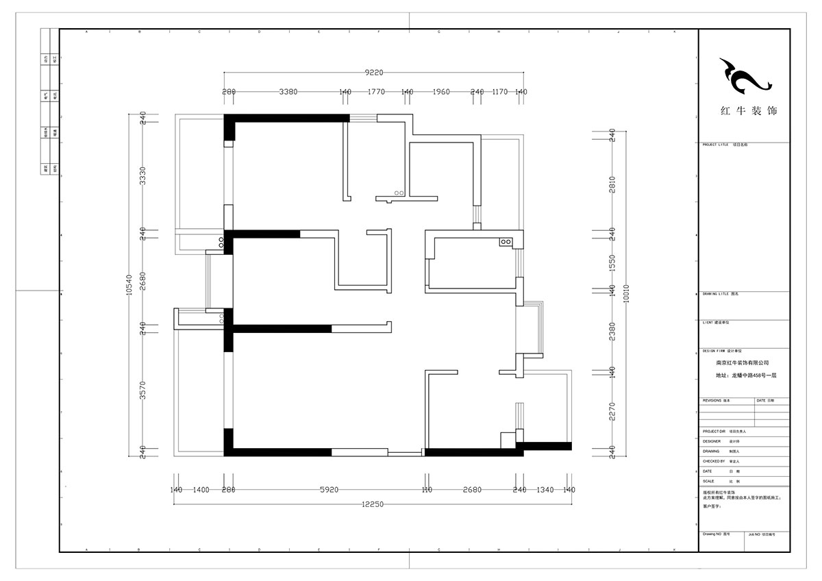 陸利民｜燕江府5-104-125㎡-地中海風(fēng)格｜3室2廳2衛(wèi)｜定制家￥201000｜全包20萬｜00_01原始結(jié)構(gòu)圖