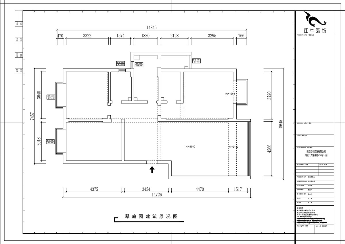 【實(shí)景案例】魏明花|金輪翠庭園6-3-301-135㎡-極簡(jiǎn)主義風(fēng)格|3室2廳2衛(wèi)|二手房裝修|定制家¥184100|全包18萬|00_01建筑原況圖