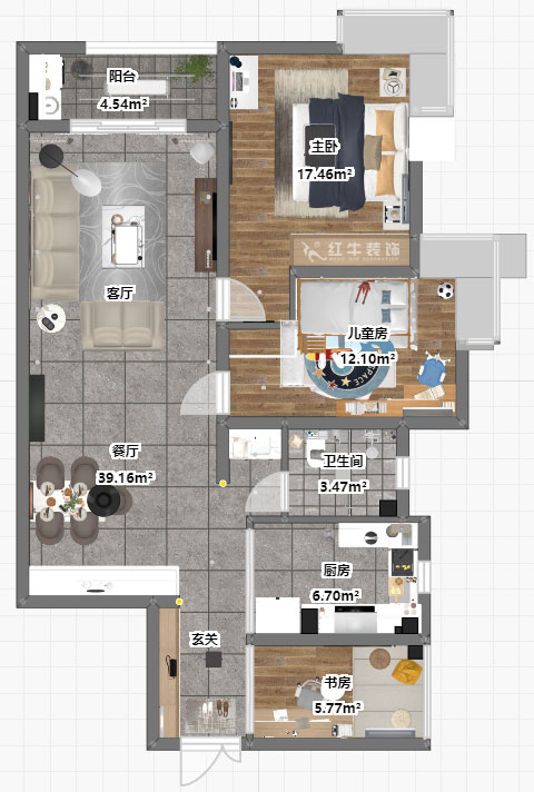 魏明花|翠屏國際廣場苑10-2-608-100㎡-現(xiàn)代簡約風(fēng)格|3室2廳2衛(wèi)|二手房裝修|定制家¥127500|全包12