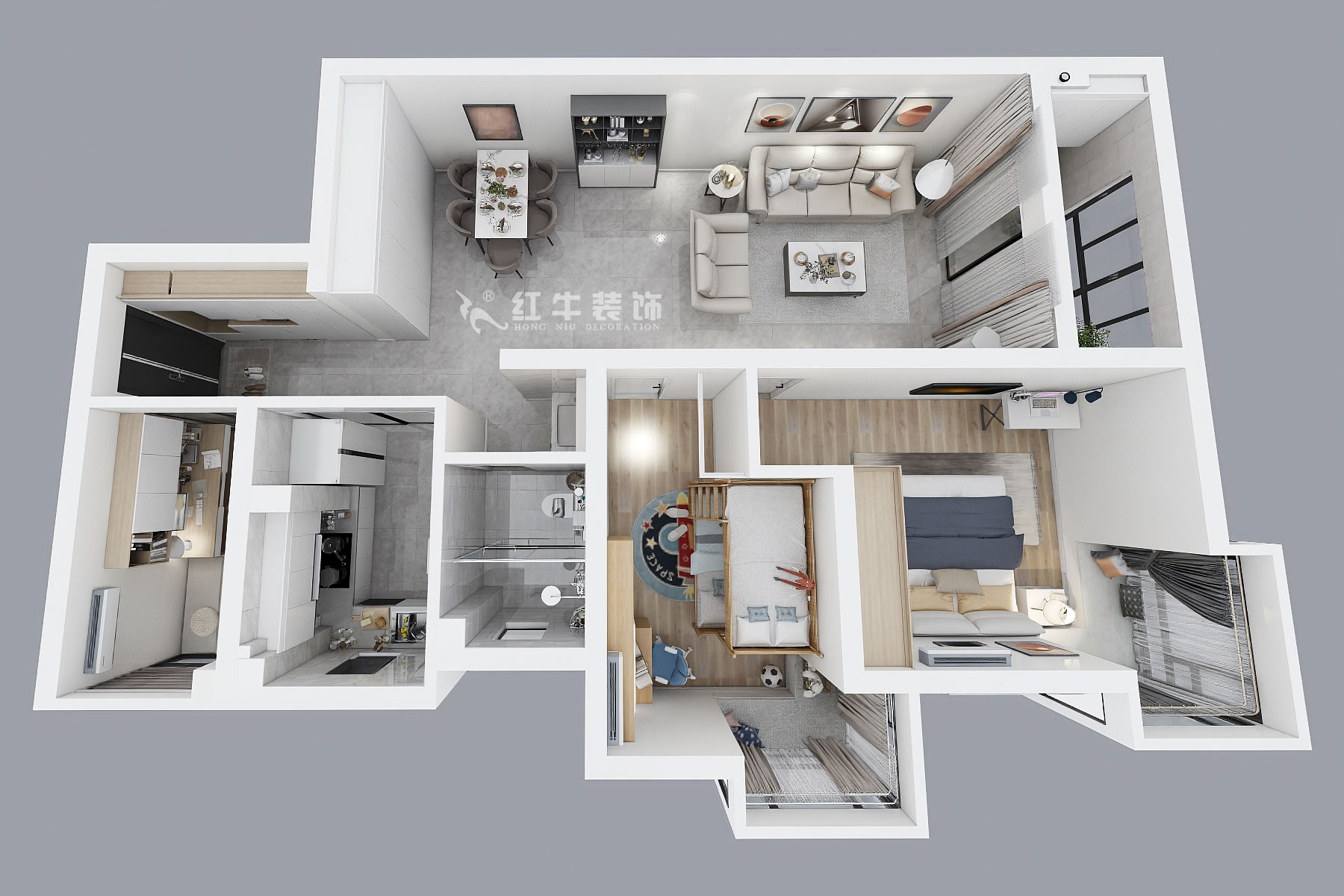 魏明花|翠屏國際廣場苑10-2-608-100㎡-現(xiàn)代簡約風(fēng)格|3室2廳2衛(wèi)|二手房裝修|定制家¥127500|全包12