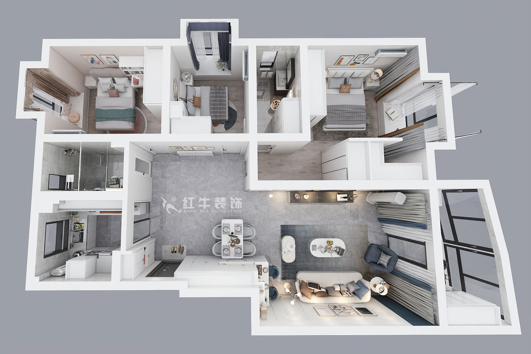 仇美蓉|錦虹美苑9-1-201-120㎡-現(xiàn)代輕奢風(fēng)格|3室2廳2衛(wèi)|舊房裝修|定制家¥184061|全包18