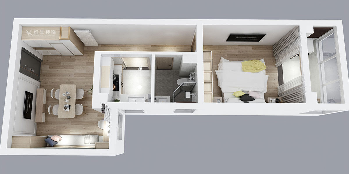 顧娟|御道嘉庭5-2-208-80㎡-北歐風(fēng)格|1室1廳1衛(wèi)|新房裝修|定制家¥77600|全包11