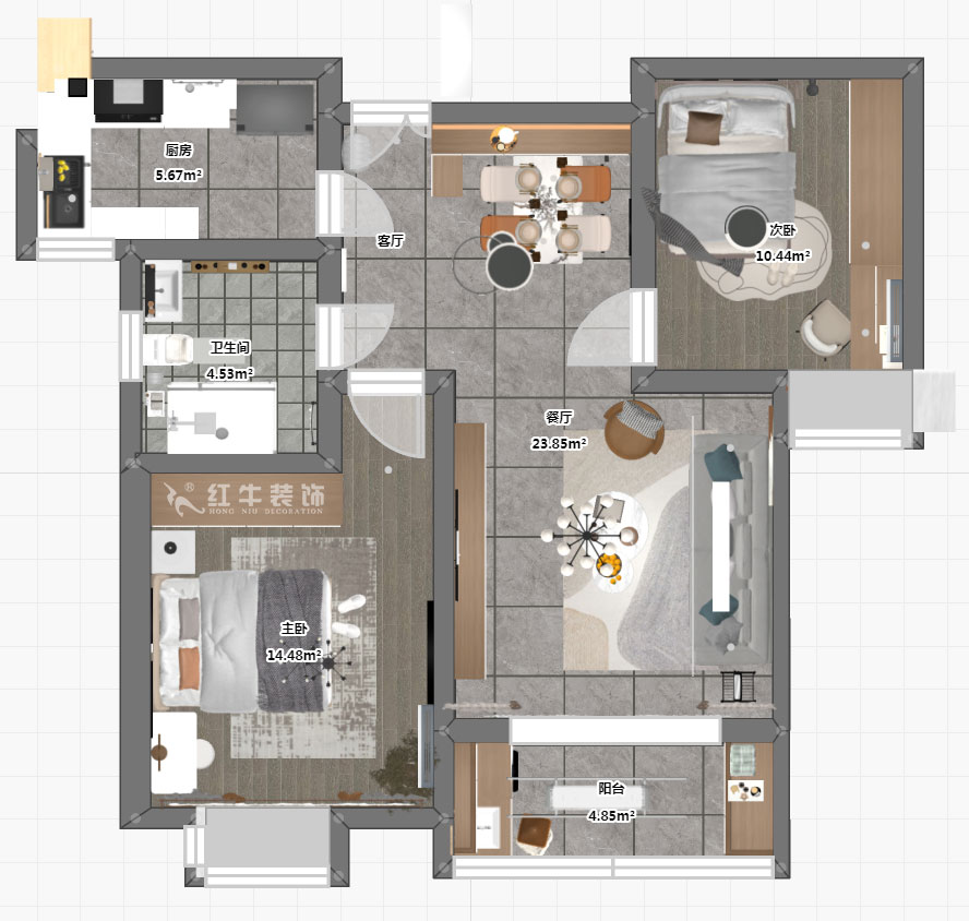 劉萍萍｜錦華新城13-1-2002-82㎡-簡(jiǎn)約風(fēng)格｜2室2廳1衛(wèi)｜老房裝修｜定制家｜全包11