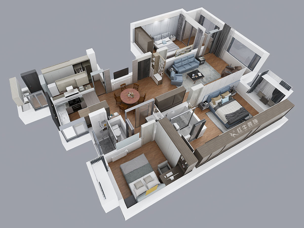陸利民|大光路37號7-1802-150㎡-現(xiàn)代簡約風(fēng)格|3室2廳2衛(wèi)|老房重裝|定制家¥156600|全包19