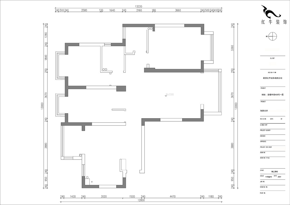 朱明琪|海德北岸17-1-1401-120㎡-簡(jiǎn)約風(fēng)格|3室2廳2衛(wèi)|新房裝修|定制家¥185496|全包17萬|00_01原始結(jié)構(gòu)圖
