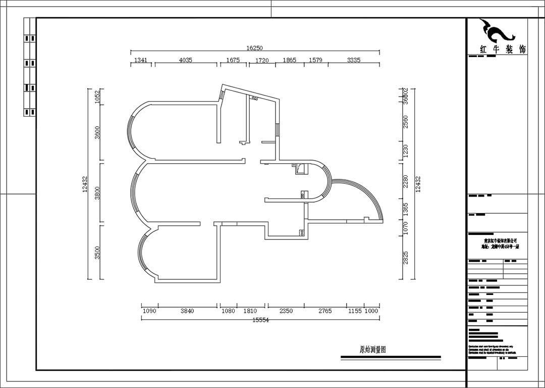 熊浩宇｜蘇寧濱江壹號2-1-2702-125㎡-現(xiàn)代風(fēng)格｜2室2廳2衛(wèi)｜老房改造裝修｜定制家｜全包20萬｜00_01原始測量圖