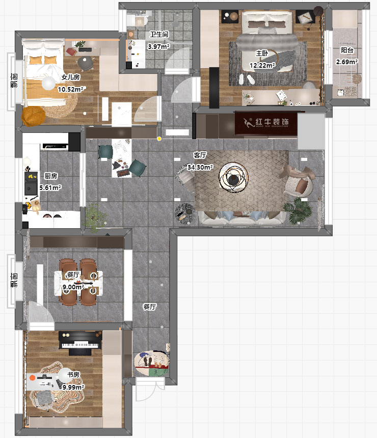 仇美蓉|金城麗景北區(qū)8-2-1505-170㎡-簡約風(fēng)格|4室2廳2衛(wèi)|老房裝修|定制家|全包20