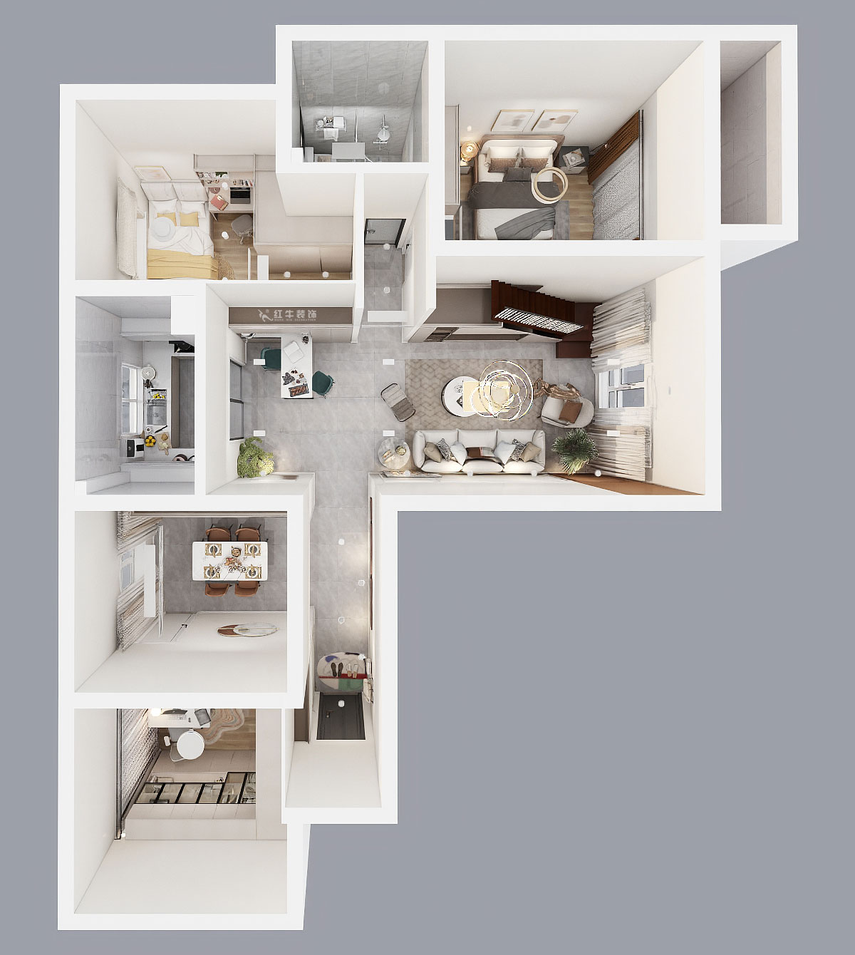 仇美蓉|金城麗景北區(qū)8-2-1505-170㎡-簡約風(fēng)格|4室2廳2衛(wèi)|老房裝修|定制家|全包20