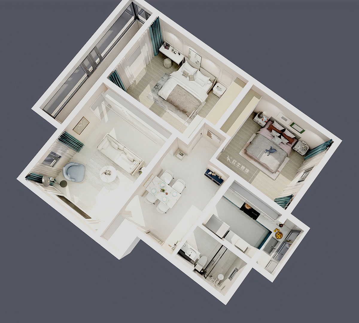 陸利民|金寧新村6-502-98㎡-現(xiàn)代風(fēng)格|2室2廳1衛(wèi)|舊房改造裝修|定制家|全包12