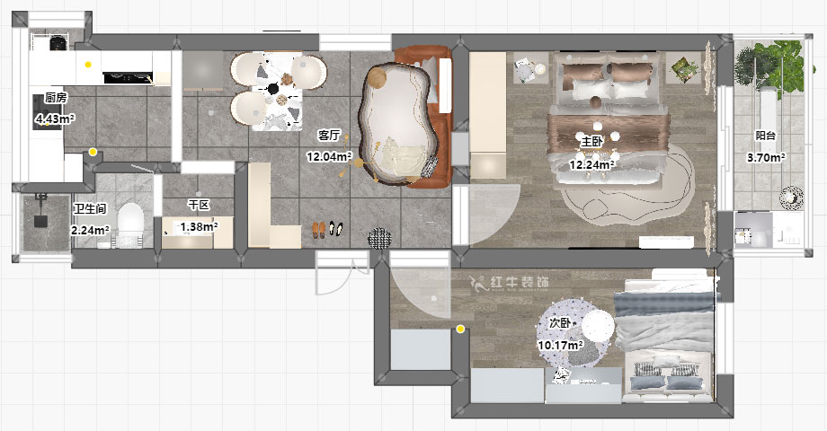 賈庭｜水西門大街133號(hào)1-201-52㎡-現(xiàn)代風(fēng)格｜2室1廳1廚1衛(wèi)｜老房裝修｜定制家｜全包8