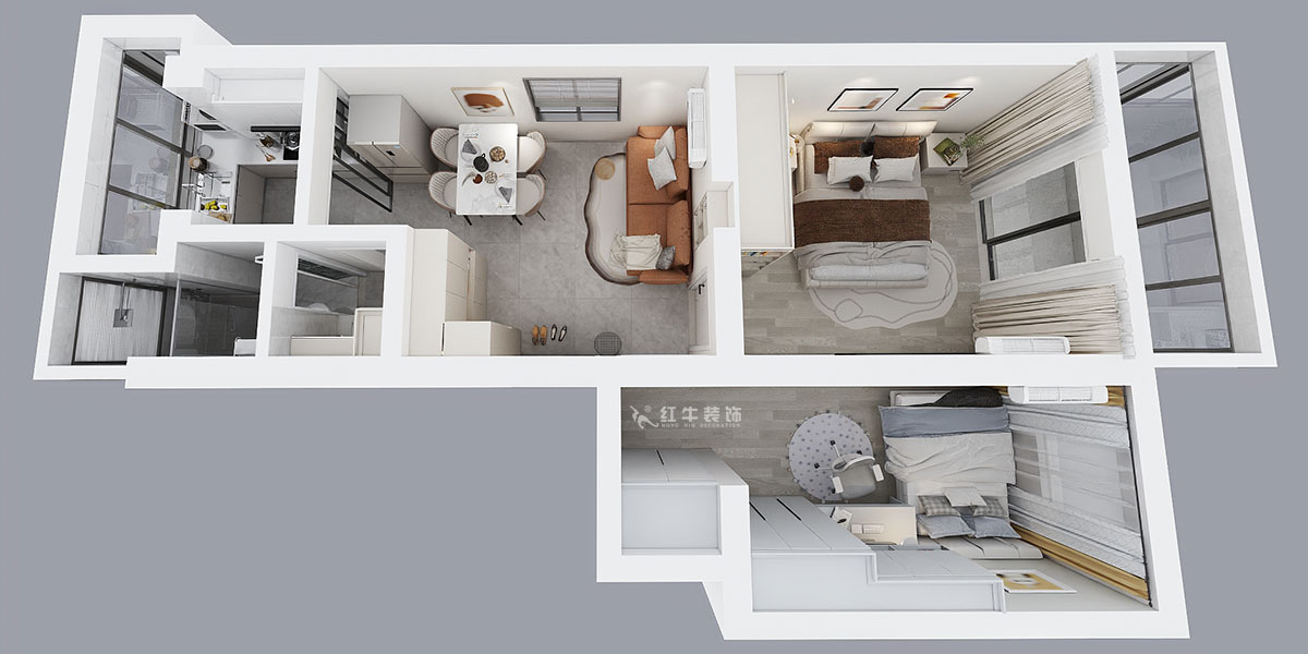 賈庭｜水西門大街133號(hào)1-201-52㎡-現(xiàn)代風(fēng)格｜2室1廳1廚1衛(wèi)｜老房裝修｜定制家｜全包8