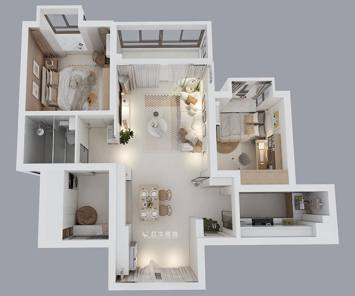 仇美蓉|弘陽(yáng)燕江府4-2-1503-93㎡-簡(jiǎn)約風(fēng)格|3室1廳1衛(wèi)|老房裝修|定制家|全包12萬(wàn)|00_04鳥(niǎo)瞰圖