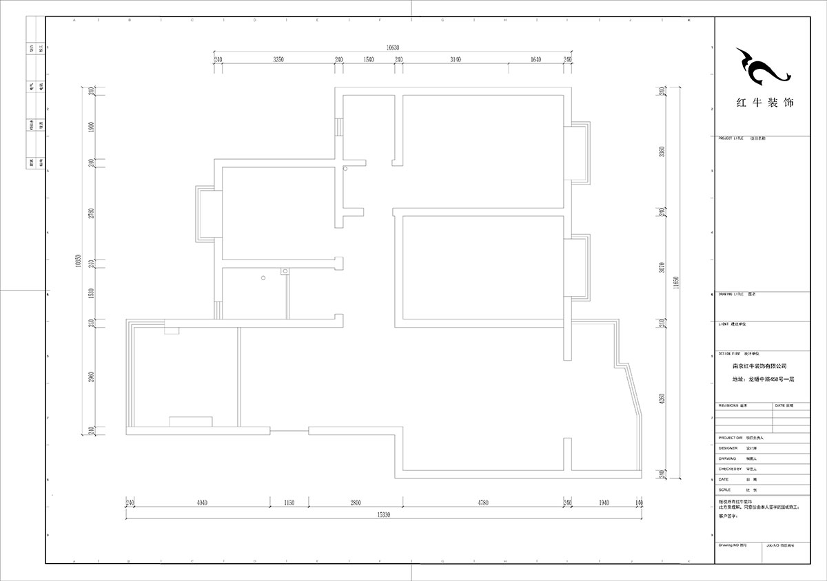 陸利民｜楓丹白露城市花園32-301-126㎡-現(xiàn)代簡約風(fēng)格｜3室2廳2衛(wèi)｜舊房裝修｜半包9萬｜00_01原始結(jié)構(gòu)圖