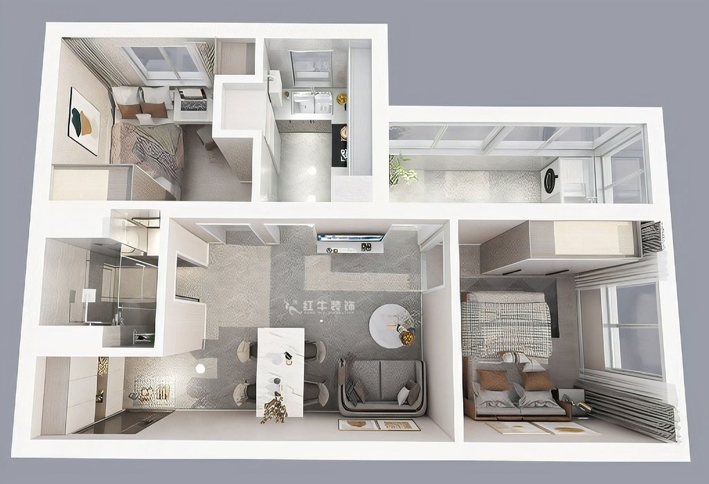 顧娟|丹鳳新寓1-807-60㎡-現(xiàn)代風(fēng)格|2室2廳1衛(wèi)|舊房裝修|定制家|全包11