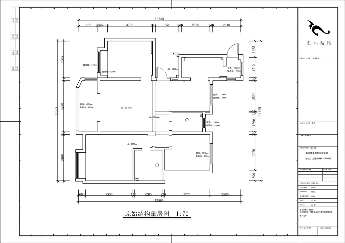蔣?。靼l(fā)香山郡24-503-125㎡-現(xiàn)代簡約風(fēng)格｜3室2廳2衛(wèi)｜新房裝修｜定制家｜全包17萬｜00_01原始結(jié)構(gòu)圖