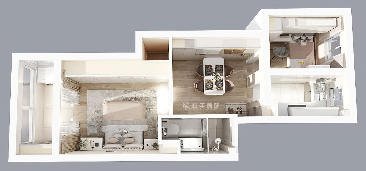 顧娟|御河新村10-505-60㎡-現(xiàn)代簡約風(fēng)格|2室2廳1衛(wèi)|舊房裝修|定制家|全包11