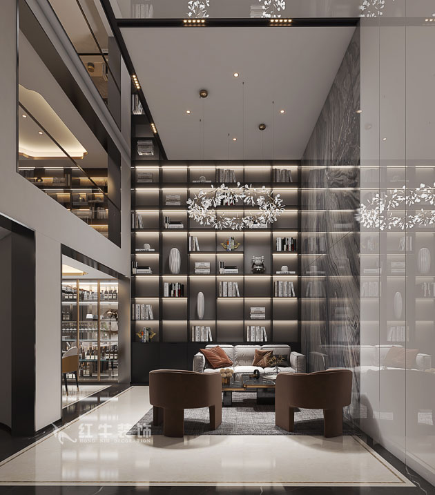 劉小勇｜雅園21-101-390㎡-現(xiàn)代奢華風(fēng)格｜9室2廳6衛(wèi)｜三層別墅裝修｜定制家｜全包｜01會(huì)客廳