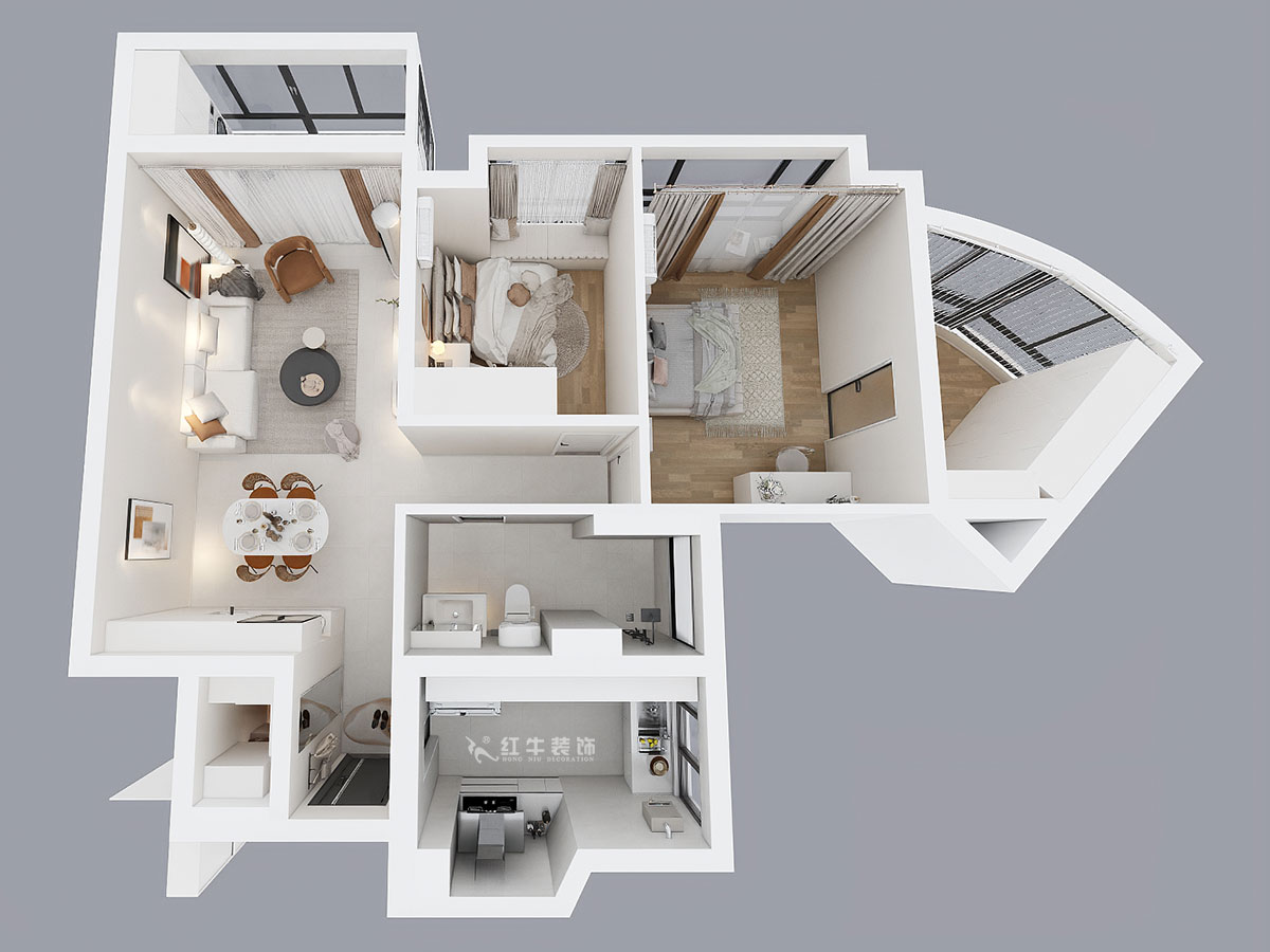 劉萍萍｜星雨華府26-1803-94㎡-簡(jiǎn)約風(fēng)格｜3室2廳1衛(wèi)｜老房裝修｜定制家｜全包12