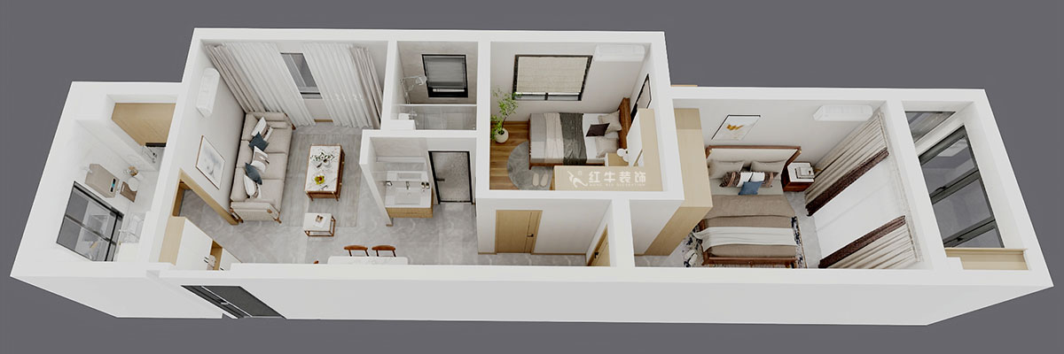 劉曉芳｜觀泓雅苑A區(qū)3-301-75㎡-原木風(fēng)｜2室2廳1衛(wèi)｜新房裝修｜定制家｜全包9