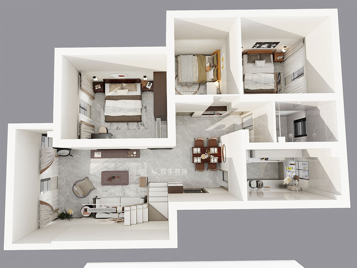 孟憲濤|攝山星城步青苑18-2-604-120㎡-現(xiàn)代簡(jiǎn)約風(fēng)格|4室2廳2衛(wèi)|毛坯房裝修|定制家|全包16萬(wàn)|00_07鳥(niǎo)瞰圖