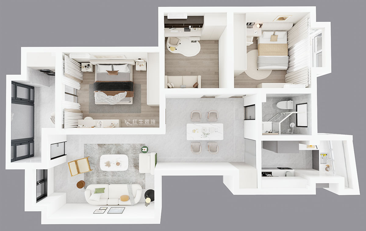 劉萍萍｜龍翔鳴翠苑17-702-112㎡-現(xiàn)代簡約風格｜3室2廳1衛(wèi)｜老房裝修｜定制家｜全包14