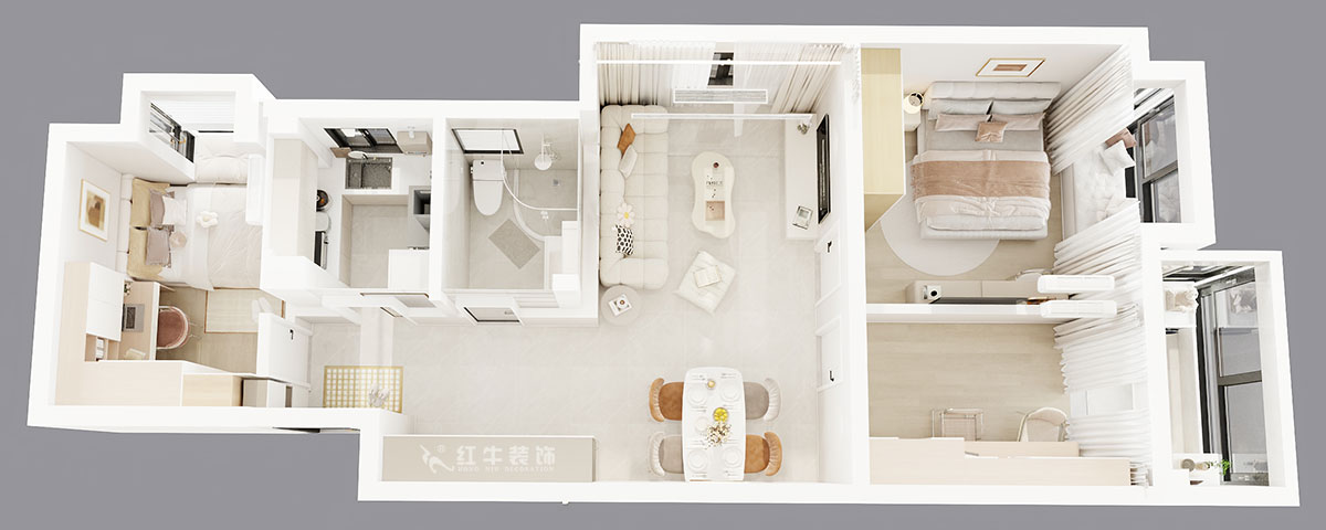 顧娟｜觀泓雅苑b3-801-85㎡-現(xiàn)代簡(jiǎn)約風(fēng)格｜3室2廳1衛(wèi)｜舊房裝修｜定制家｜全包12