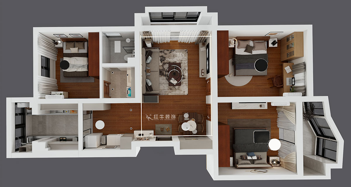 賈庭|石城家園5-501-101㎡-新中式風(fēng)格|2室2廳1廚1衛(wèi)|老房裝修|定制家|全包13