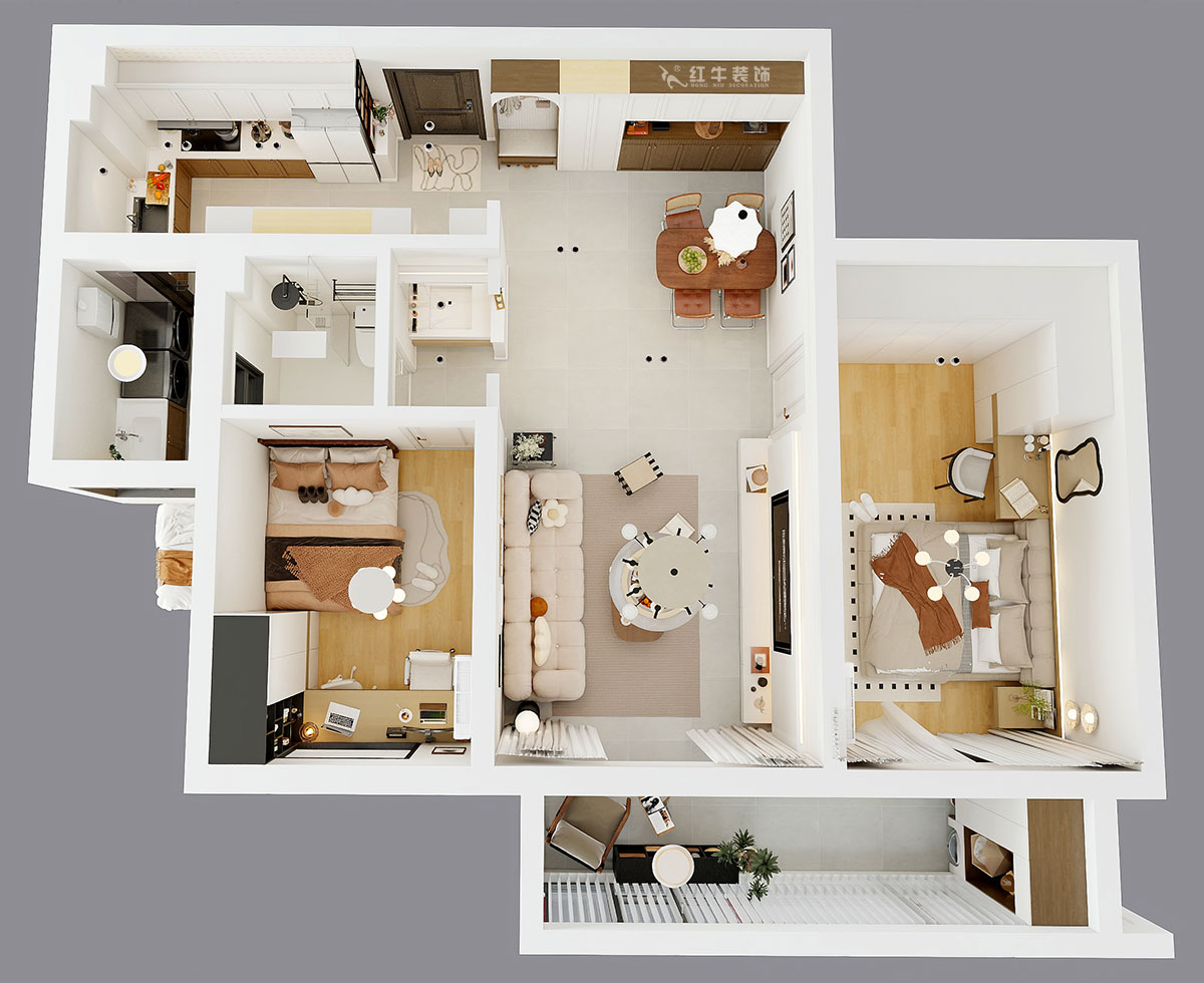 劉萍萍|麒麟山莊27-502-103㎡-現(xiàn)代簡(jiǎn)約風(fēng)格|2室2廳1衛(wèi)|老房裝修|定制家|全包14