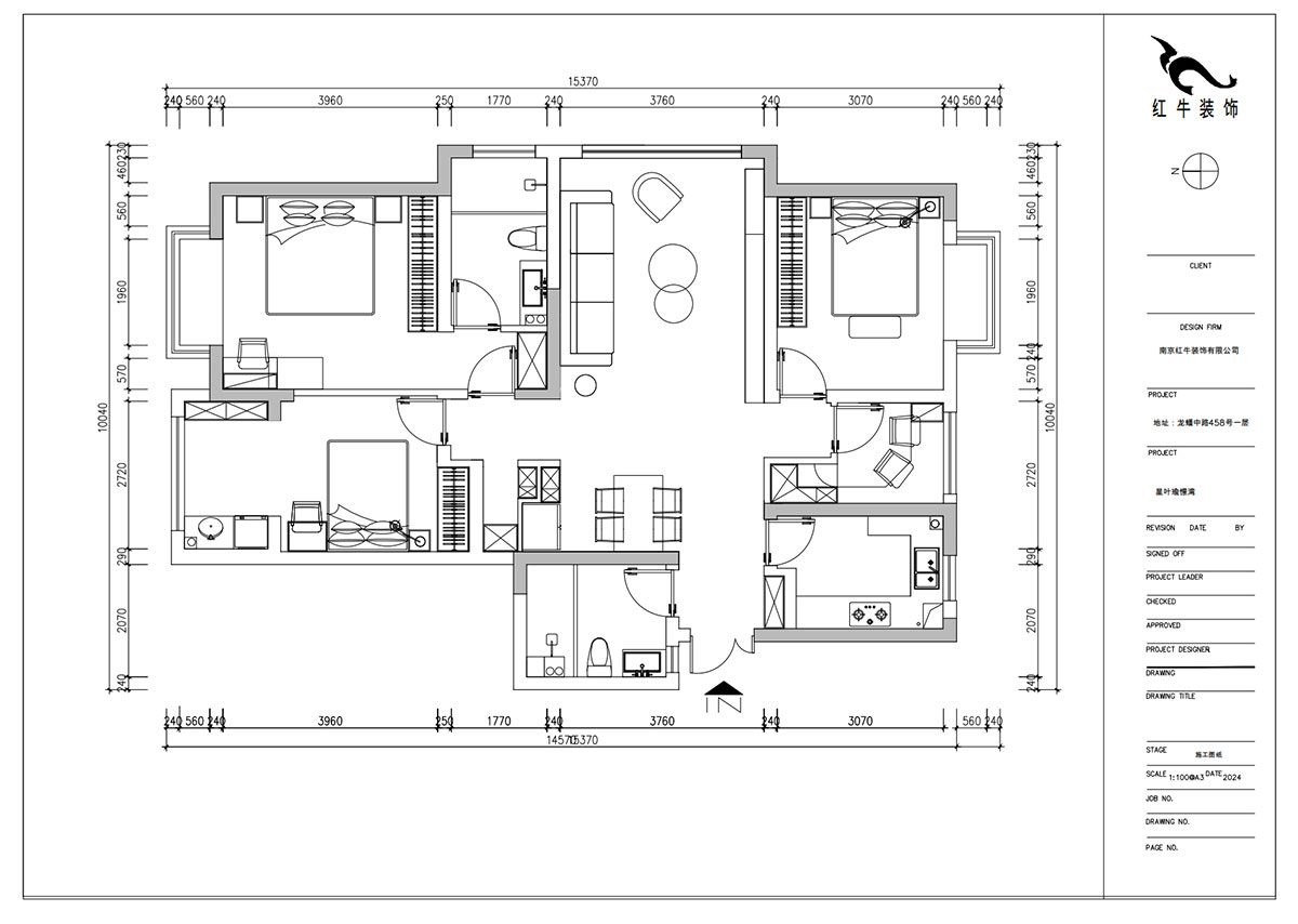 朱明琪｜星葉瑜憬灣2-2-1006-127㎡-北歐風(fēng)格｜3室2廳2衛(wèi)｜新房裝修｜定制家｜全包16萬｜00_02平面布置圖