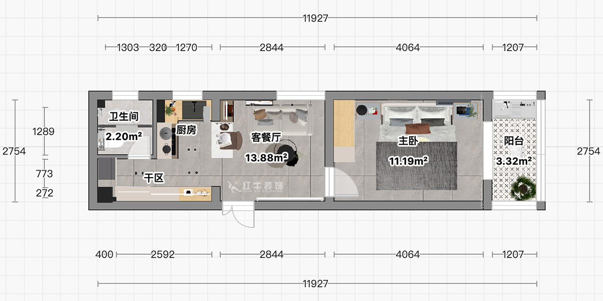 顧娟|丹鳳新寓2-906-60㎡-現(xiàn)代簡約風(fēng)格|1室1廳1衛(wèi)|舊房裝修|定制家|全包10