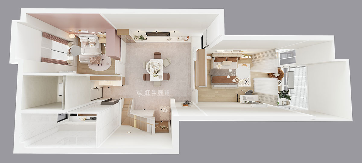 朱明琪|一品嘉園1-29-606-89㎡-現(xiàn)代簡(jiǎn)約風(fēng)格|2室1廳1衛(wèi)+閣樓|老房裝修|定制家|全包13萬(wàn)|00_04鳥(niǎo)瞰圖