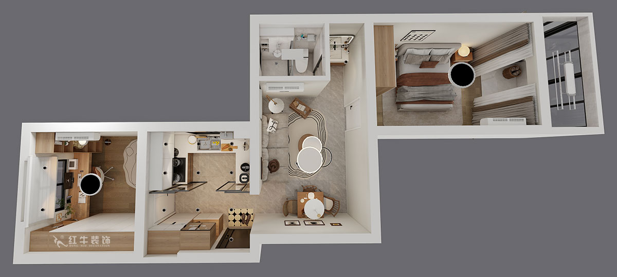 朱明琪|安德里230號(hào)3-501-60㎡-輕法式原木風(fēng)|2室1廳1衛(wèi)|老房裝修|定制家|全包9萬(wàn)|00_04鳥瞰圖