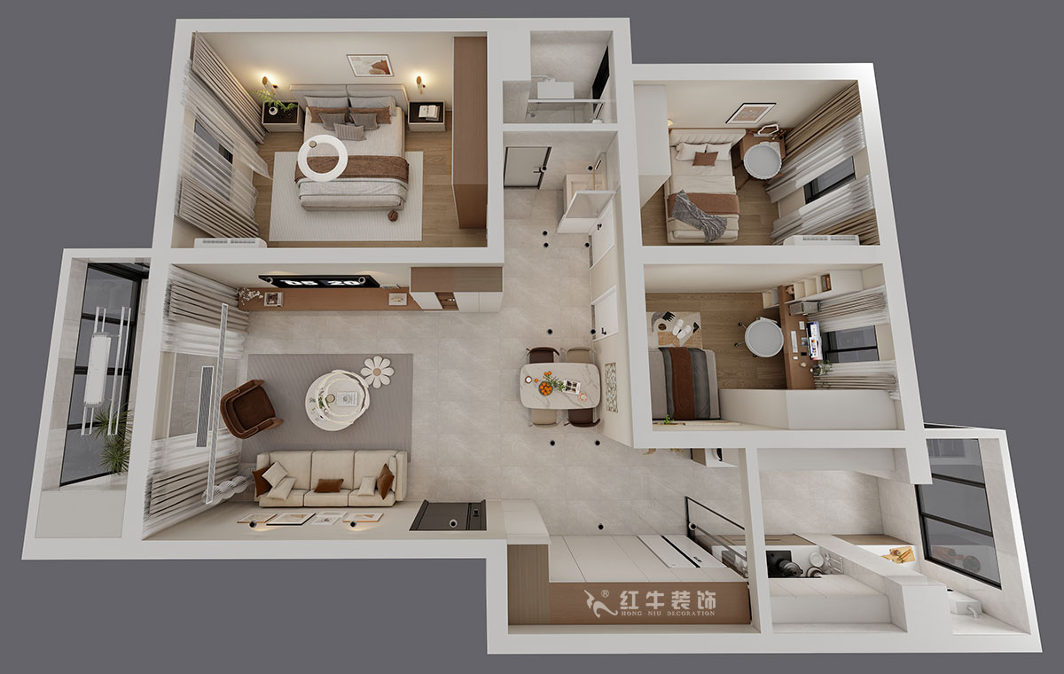 顧娟|月牙湖花園17-202-107㎡-現(xiàn)代簡(jiǎn)約風(fēng)格|3室2廳1衛(wèi)|舊房裝修|定制家|全包14