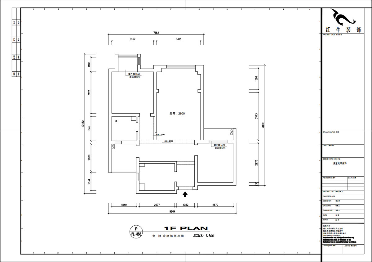 魏明花|金陵灣6幢2-503-89㎡-現(xiàn)代簡(jiǎn)約風(fēng)格|3室2廳1衛(wèi)|二手房裝修|定制家|全包12萬(wàn)|00_01建筑原況圖