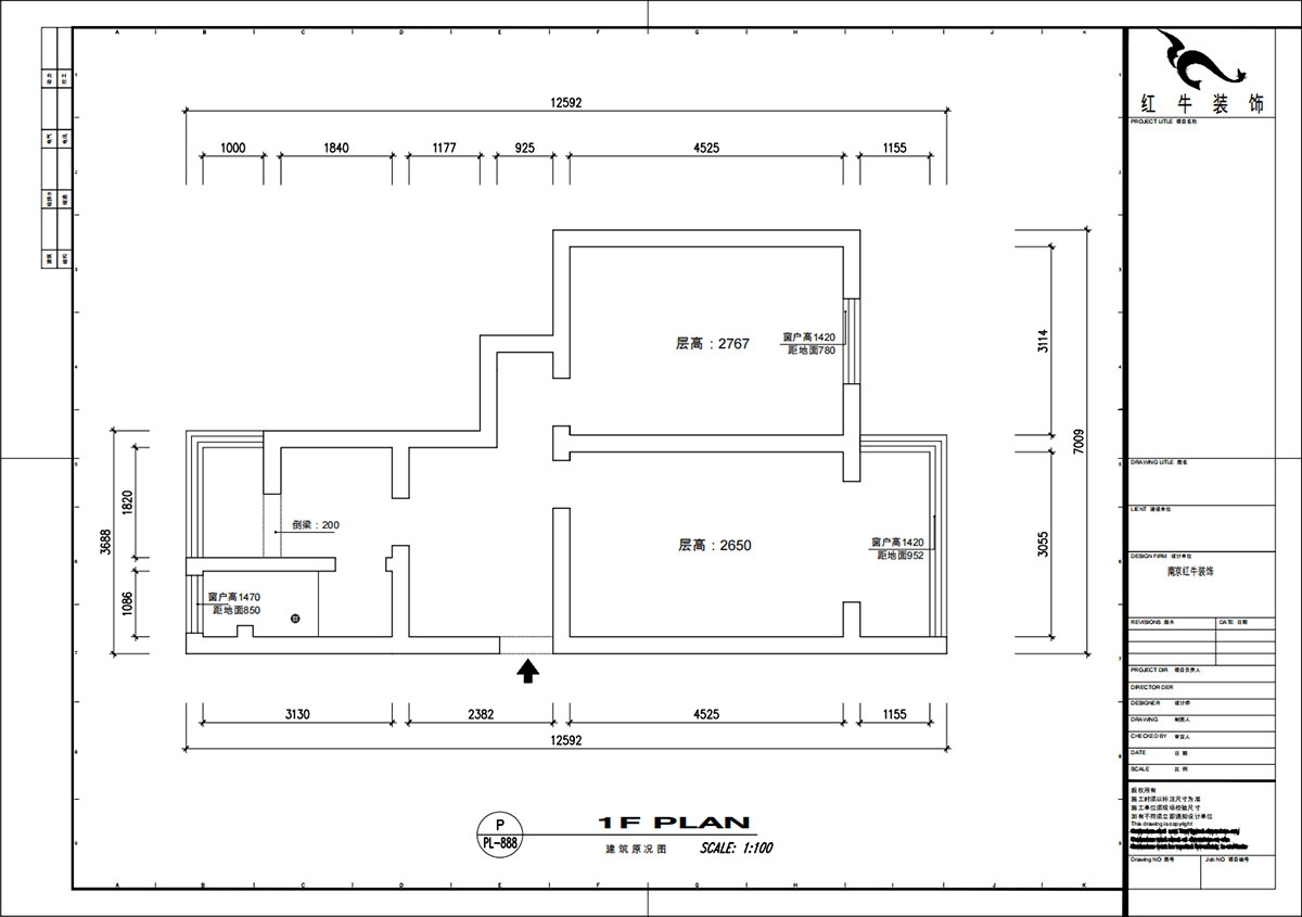 魏明花｜公教一村16-603-68㎡-現(xiàn)代簡(jiǎn)約風(fēng)格｜2室1廳1衛(wèi)｜二手房裝修｜定制家｜全包9萬(wàn)｜00_01建筑原況圖